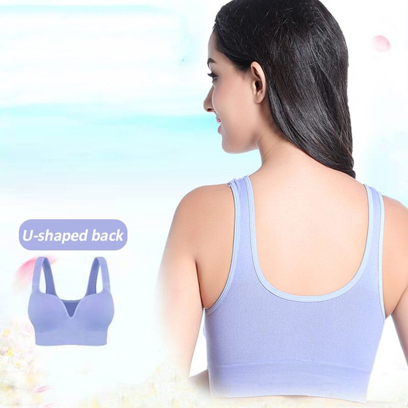 Τρισδιάστατο αθλητικό σουτιέν χωρίς ατσάλινο δαχτυλίδι Ruched Yoga Sleep Αντικραδασμικό τρέξιμο Γυναικείο εσώρουχο χωρίς λεκέδες Beauty Tank Top Άνετο