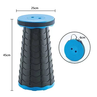 2024 Πλαστικό φορητό σκαμπό Καρέκλα τραπεζαρίας Πτυσσόμενα σκαμπό ουράνιου τόξου επεκτάσιμο σκαμπό Ελαφρύ σκαμπό Έπιπλα σπιτιού που εξοικονομούν χώρο