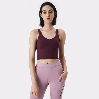 YJKVUR Nylon Αθλητικό Σουτιέν Γυναικείο Crop Top Αναπνεύσιμο Σουτιέν γιόγκα Υψηλής επίδρασης Γυμναστήριο Αθλητικά ρούχα Σέξι αθλητικά εσώρουχα 14 χρωμάτων