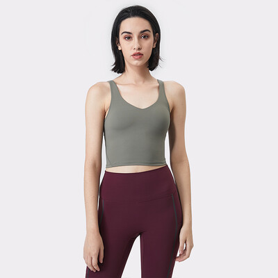 YJKVUR Nylon Αθλητικό Σουτιέν Γυναικείο Crop Top Αναπνεύσιμο Σουτιέν γιόγκα Υψηλής επίδρασης Γυμναστήριο Αθλητικά ρούχα Σέξι αθλητικά εσώρουχα 14 χρωμάτων