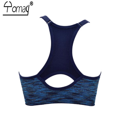 Γυναικεία αθλητικά σουτιέν Fitness Αθλητικό σουτιέν Μπλούζες με αντικραδασμικά σχήματα Γυμναστήριο για τρέξιμο γρήγορου στεγνώματος Εσώρουχα push up Yoga Bra Top
