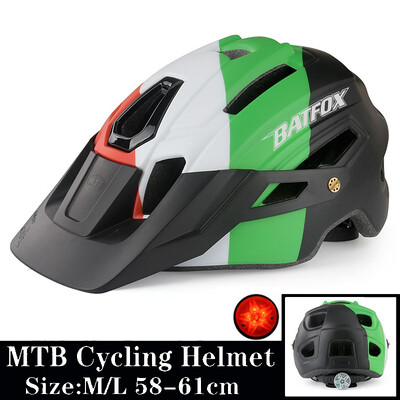 Κράνος ποδηλάτου BATFOX MTB Καμουφλάζ Κράνος Mountain Road Bike Riding κράνος με πίσω φως DH AM casco ciclismo bicicleta