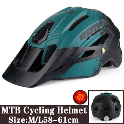 Κράνος ποδηλάτου BATFOX MTB Καμουφλάζ Κράνος Mountain Road Bike Riding κράνος με πίσω φως DH AM casco ciclismo bicicleta