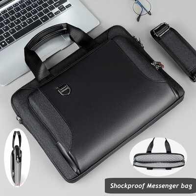 Geanta pentru laptop Messenger rezistenta la socuri 13.3,14,15.6,17.3 inch, Servieta Man Lady Huma pentru umar pentru Macbook Notebook Computer DropShip