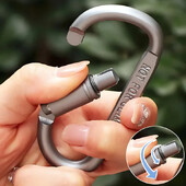 D-ring Karabiners Survival Carabiner Γρήγορη κρεμαστό παξιμάδι πόρπη από κράμα αλουμινίου υπαίθριο κρεμαστό άγκιστρο Camp Gear EDC Tools Μπρελόκ