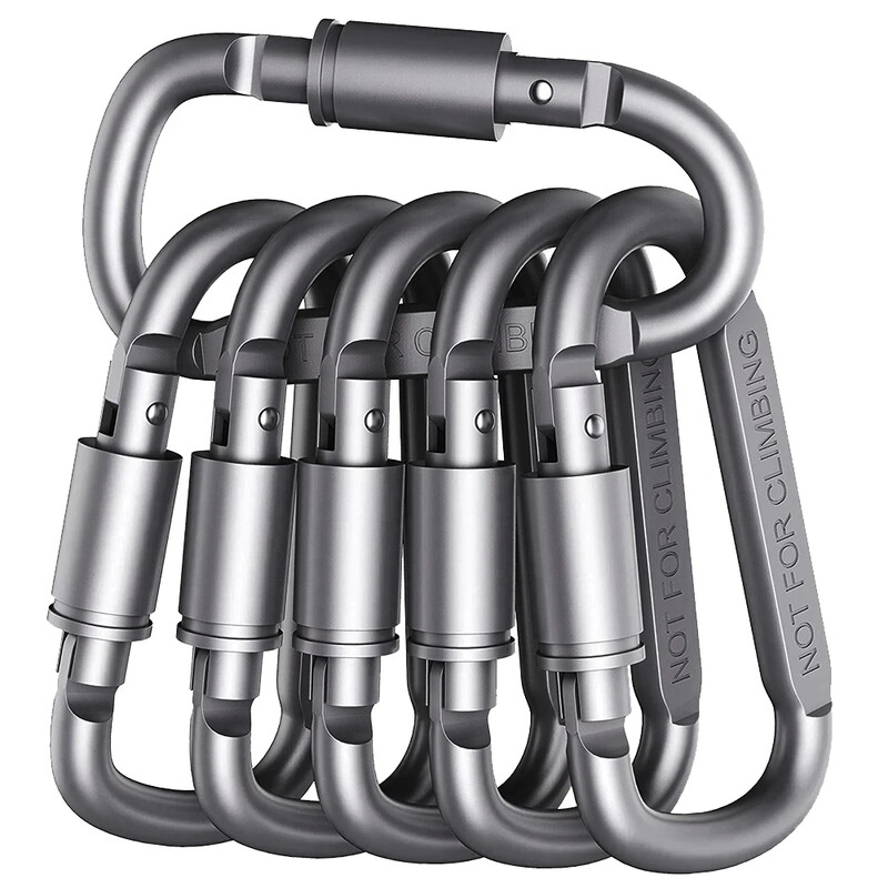 D-ring Karabiners Survival Carabiner Γρήγορη κρεμαστό παξιμάδι πόρπη από κράμα αλουμινίου υπαίθριο κρεμαστό άγκιστρο Camp Gear EDC Tools Μπρελόκ