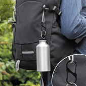 5 ks karabína zo zliatiny zinku typu S so zámkom, mini háčik na kľúčenku, ochrana proti krádeži, práca na batoh, vonkajšie kempingové príslušenstvo, kľúč-zámok