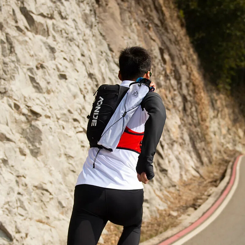 AONIJIE E4418 Najnovšie ľahké vonkajšie úložné vrecko na turistické palice, otváranie a sťahovanie vrecka na kočík s vreckom z rybej kosti