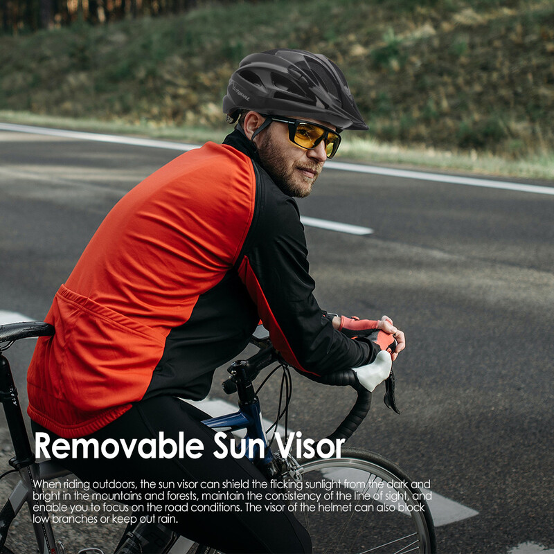 VICTGOAL Κράνος ποδηλάτου για ενήλικες προσωπίδα LED Πίσω φως Ανδρικά Γυναικεία Κράνη ποδηλασίας δρόμου Ποδηλατικά Κράνη MTB E-Bike Scotter Headgear M/L