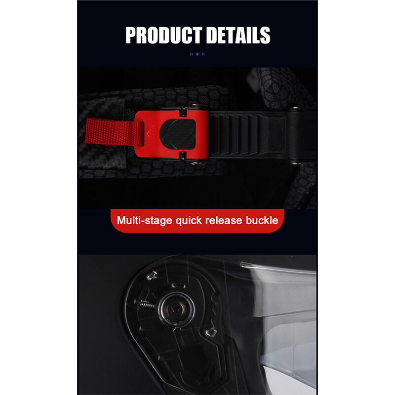 Căști integrale aprobate de Uchoose DOT Echipament de protecție pentru motociclete Bărbați Femei Cască pliabilă Motocicletă Vizor dublu