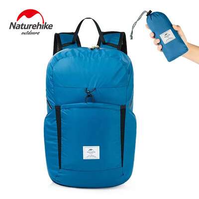 Naturehike 22L Супер лека раница Издръжлива 30D найлонова водоустойчива сгъваема чанта за пътуване Компактна сгъваема раница