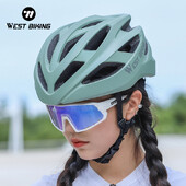 WEST BIKING Γυναικείο ελαφρύ ενσωματωμένο κράνος ποδηλατικού κράνους ενηλίκων Εφαρμογή 54-59 cm Πολύχρωμα κράνη ποδηλάτου αξεσουάρ