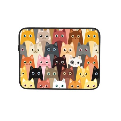 Nárazuvzdorné puzdro na notebook 10, 12, 13, 15, 17 palcov pre mužov a ženy s mačacím vzorom pre Macbook Air Pro, taška na notebook so zvieratami