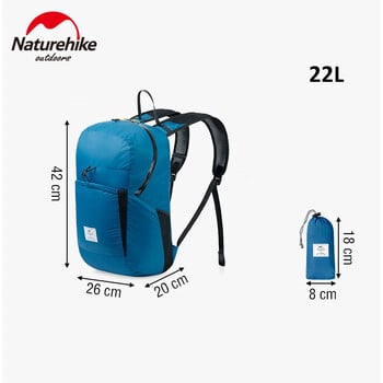 Naturehike σακίδιο πλάτης 18L 22L Υπερελαφρύ υπαίθριο αδιάβροχο πτυσσόμενο σακίδιο πλάτης για άνδρες Γυναικεία τσάντα ώμου πεζοπορίας