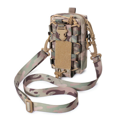 Tactical EDC Belt Pouch Molle Bag Organizer Θήκη μέσης για πεζοπορία Κινητό Τηλέφωνο Μπουκάλι Νερού με λουράκι ώμου