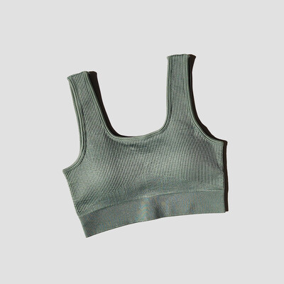 Αθλητικό σουτιέν χωρίς ραφές Γυναικεία εσώρουχα γυμναστικής Γιόγκα γιλέκο τρεξίματος Εσώρουχα με επένδυση Crop Tops Εσώρουχα Push Up Top σουτιέν γυμναστικής