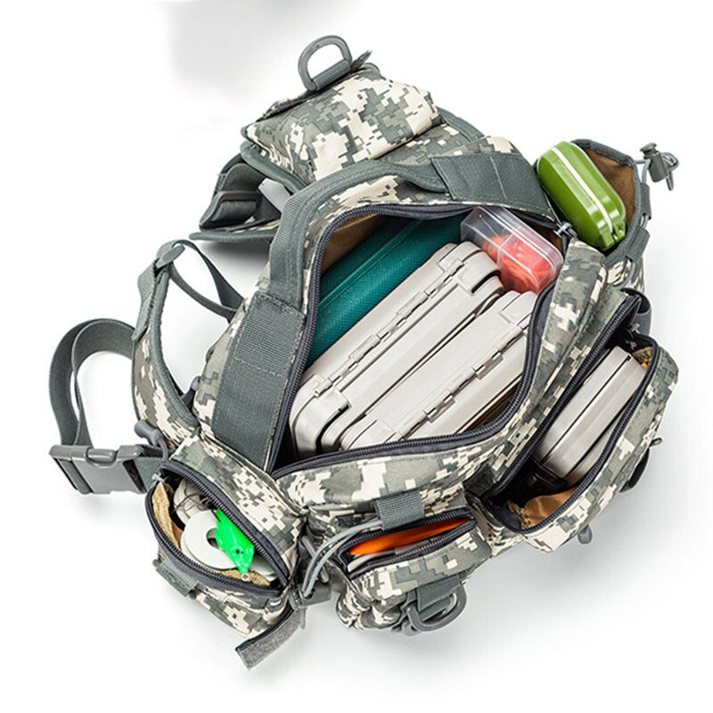 Vonkajšia taška cez rameno Športový horolezecký batoh cez rameno Taktická turistika Kempovanie Poľovnícky batoh Rybársky batoh
