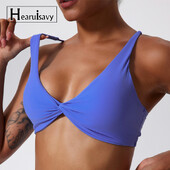 Αθλητικό σουτιέν από σούπερ μαλακό ύφασμα αντικραδασμικό Push Up Gym Top Γυναικείο Σουτιέν Γιόγκα Γυναικείο Πλισέ Σχέδιο Brassiere Workout Crop Top Γυναικείο