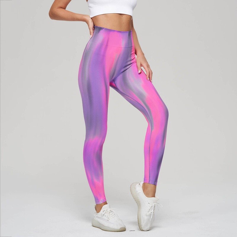Tie Dye Seamless Leggings Scrunch Butt Lifting Legging Push Up Workout Ελαστικό καλσόν Booty Παντελόνι γιόγκα ψηλόμεσο Κολάν γυμναστικής
