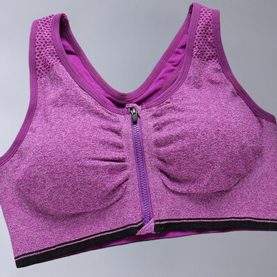 Μπροστινό αθλητικό σουτιέν με φερμουάρ, αντικραδασμικό και αναπνεύσιμο, γυναικεία εσώρουχα χωρίς στεφάνη, γιλέκο γυμναστικής, μπλούζα αθλητικού σουτιέν Yoga, αφαιρούμενο μαξιλαράκι