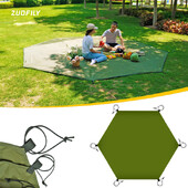 Αδιάβροχο πατάκι κάμπινγκ Εξάγωνο οκτάγωνο χαλάκι δαπέδου 3,25x2,9M 4,1x4,1M Oxford, υφασμάτινο στρώμα ανθεκτικό στη φθορά για κουβέρτα για πικνίκ