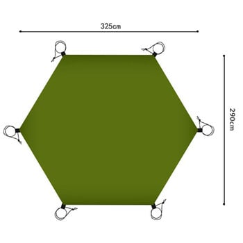 Αδιάβροχο πατάκι κάμπινγκ Εξάγωνο οκτάγωνο χαλάκι δαπέδου 3,25x2,9M 4,1x4,1M Oxford, υφασμάτινο στρώμα ανθεκτικό στη φθορά για κουβέρτα για πικνίκ