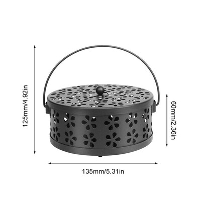 Μαγνητικό φορητό απωθητικό κουτί με κάλυμμα Κάμπινγκ δίσκος κουνουπιών αντιανεμικός απωθητικός καυστήρας θυμιάματος για εσωτερικούς εξωτερικούς χώρους