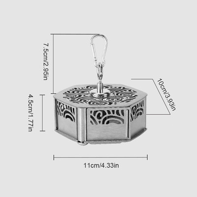 Μαγνητικό φορητό απωθητικό κουτί με κάλυμμα Κάμπινγκ δίσκος κουνουπιών αντιανεμικός απωθητικός καυστήρας θυμιάματος για εσωτερικούς εξωτερικούς χώρους