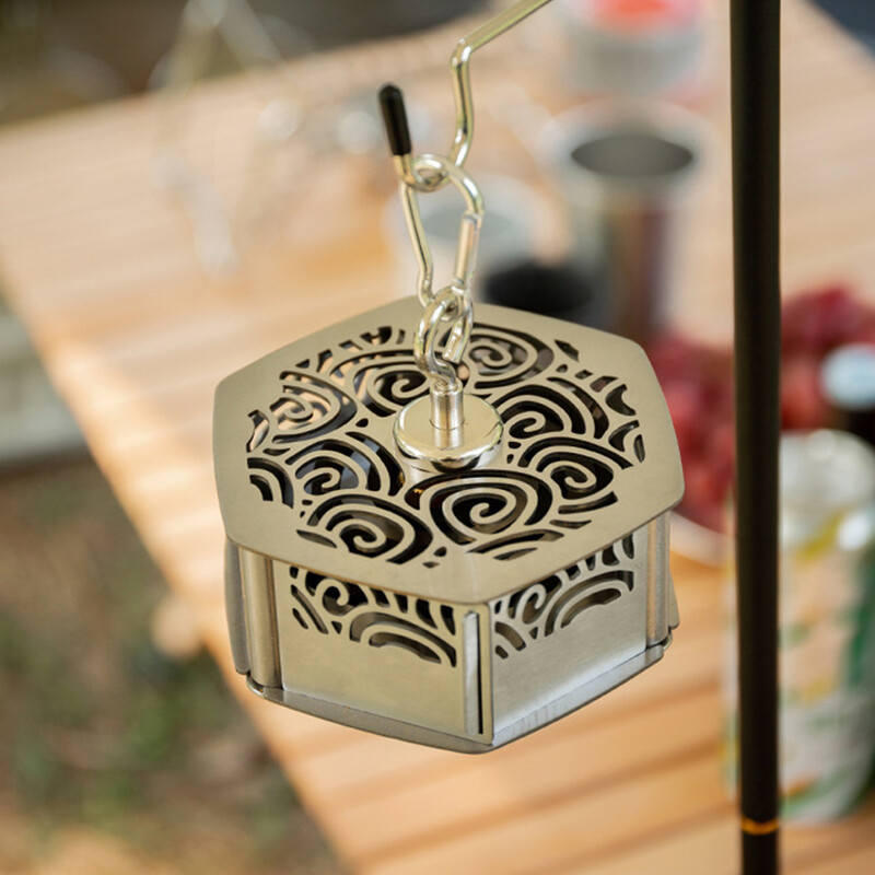 Μαγνητικό φορητό απωθητικό κουτί με κάλυμμα Κάμπινγκ δίσκος κουνουπιών αντιανεμικός απωθητικός καυστήρας θυμιάματος για εσωτερικούς εξωτερικούς χώρους