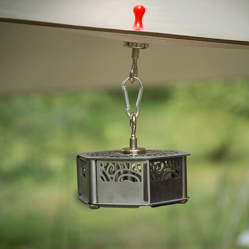 Μαγνητικό φορητό απωθητικό κουτί με κάλυμμα Κάμπινγκ δίσκος κουνουπιών αντιανεμικός απωθητικός καυστήρας θυμιάματος για εσωτερικούς εξωτερικούς χώρους