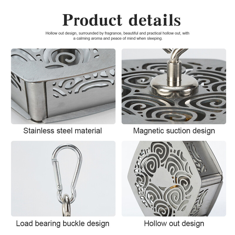 Μαγνητικό φορητό απωθητικό κουτί με κάλυμμα Κάμπινγκ δίσκος κουνουπιών αντιανεμικός απωθητικός καυστήρας θυμιάματος για εσωτερικούς εξωτερικούς χώρους