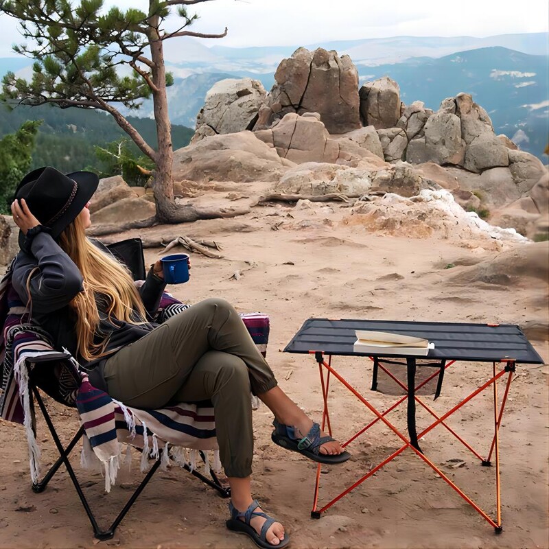Φορητό Υπαίθριο Κάμπινγκ Πτυσσόμενο Τραπέζι Φύση Πεζοπορία Ελαφριά αναδιπλούμενα ταξίδια Καθιστική Ταξίδι Απλά Υπερελαφριά Τραπέζια Αλουμινίου