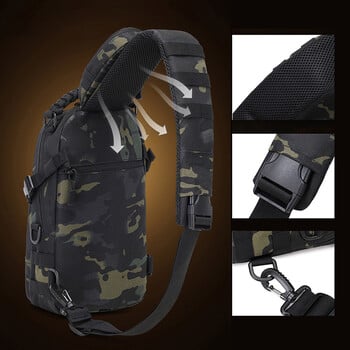 Ανδρική τσάντα στήθους Camping Tactical Sports Shoulder Outdoor Fanny Pack Πεζοπορία Αναρρίχηση Ποδηλασία Ψάρεμα MOLLE System Sling Bags EDC