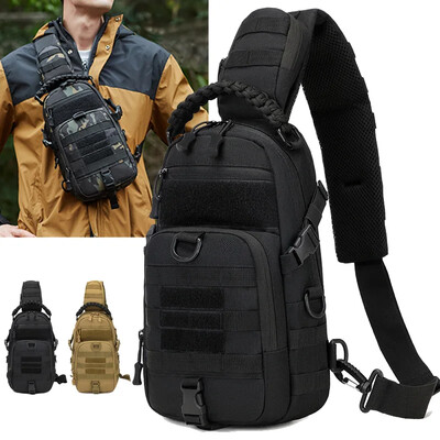 Ανδρική τσάντα στήθους Camping Tactical Sports Shoulder Outdoor Fanny Pack Πεζοπορία Αναρρίχηση Ποδηλασία Ψάρεμα MOLLE System Sling Bags EDC
