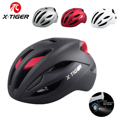 X-TIGER vieglas ķiveres pieaugušajiem Regulējama 58-61cm veloķivere MTB kalnu sacīkšu jāšanas riteņbraukšanas ķivere 27*15cm