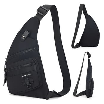 TOMSHOO Sling Backpack Chest Pack Τσάντα ώμου Τσάντα χιαστί για άνδρες Πεζοπορία Ταξίδια ποδηλασίας Αδιάβροχη μικρή τσάντα αποθήκευσης