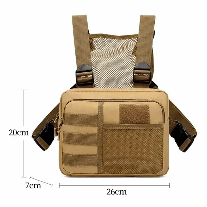 Tactics Vest Bag Streetwear Chest Bag Fashion Φορητές τσάντες Oxford Outdoor με πολλές τσέπες αδιάβροχες για ταξίδια για τρέξιμο