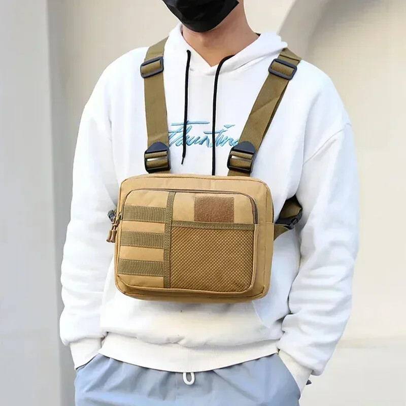 Tactics Vest Bag Streetwear Chest Bag Fashion Φορητές τσάντες Oxford Outdoor με πολλές τσέπες αδιάβροχες για ταξίδια για τρέξιμο