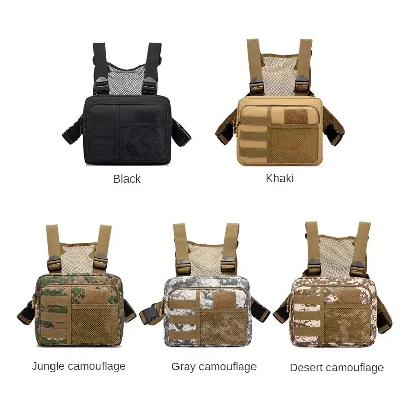 Tactics Vest Bag Streetwear Chest Bag Fashion Φορητές τσάντες Oxford Outdoor με πολλές τσέπες αδιάβροχες για ταξίδια για τρέξιμο