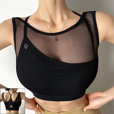 Cloud Hide AKTÍVNE dievčenské športové podprsenky, cvičebné spodné prádlo, tielko, domáce joga, skrátené tielko XL, tanec, beh, vesta, sexi fitness tričko