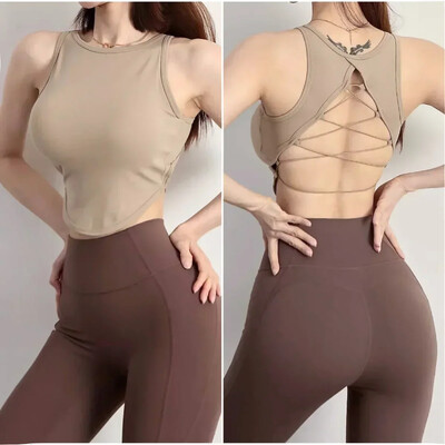 Cloud Hide AKTÍVNE dievčenské športové podprsenky, cvičebné spodné prádlo, tielko, domáce joga, skrátené tielko XL, tanec, beh, vesta, sexi fitness tričko