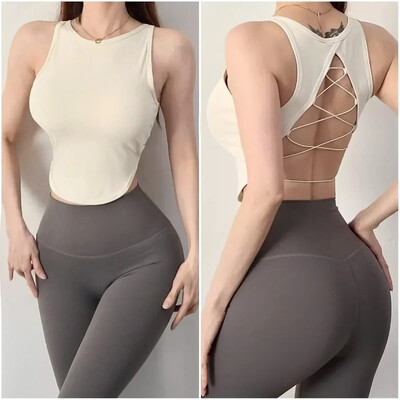 Cloud Hide AKTÍVNE dievčenské športové podprsenky, cvičebné spodné prádlo, tielko, domáce joga, skrátené tielko XL, tanec, beh, vesta, sexi fitness tričko
