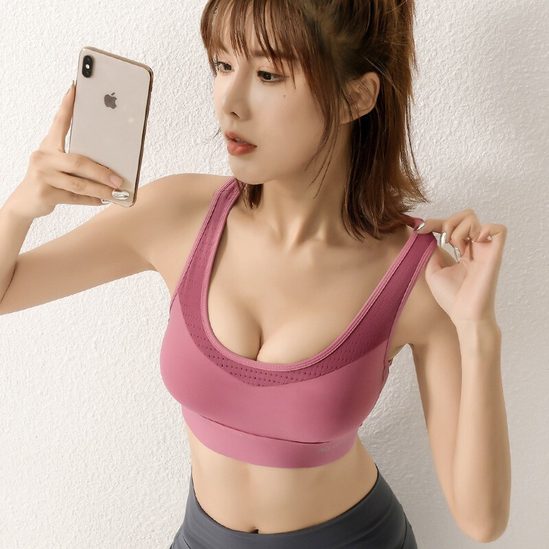 Dámska športová podprsenka, podprsenka na jogu, podprsenky do posilňovne, crop top, push-up podprsenky, cvičebné tielka, sieťované spodné prádlo na chrbte, dámska braletka