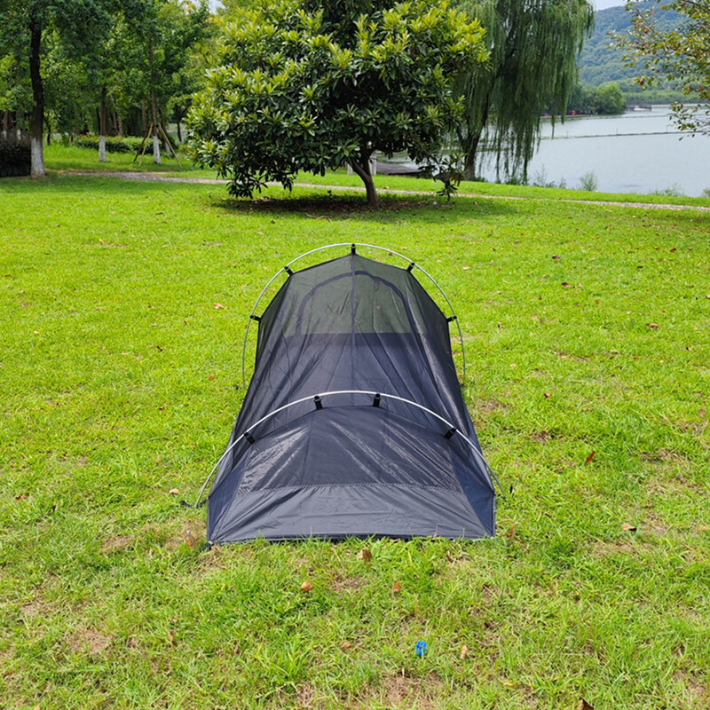 Διχτυωτή σκηνή για σακίδιο πλάτης 1 Ατόμου Υπερελαφριά Σκηνή Κάμπινγκ με πόλο αλουμινίου Εξωτερική κουνουπιέρα