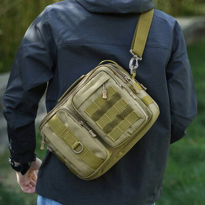 Trekking Tactical Handbags Shoulder Bag Camping for Man Πεζοπορία Ταξίδι Αναρρίχηση Ψάρεμα Sling Crossbody Outdoor Weekend Molle Bag