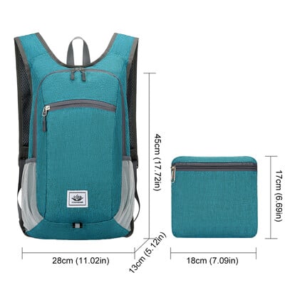 15L turistický batoh, ultraľahký skladací vodotesný oxfordský cestovný batoh pre mužov, prenosný, pre ženy, kempingový, malý batoh