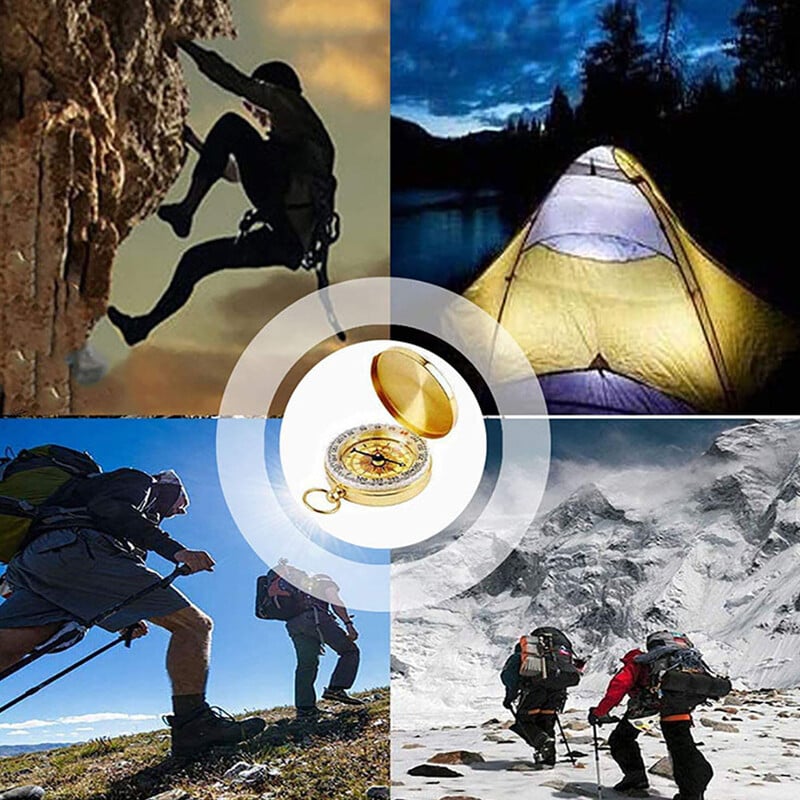 G50 kompasas gryno vario kišeninis laikrodžio taškas į šiaurę 45 g daugiafunkcis dengtas šviečiantis retro apverčiamas dangtelis kompasas žygiams pėsčiomis