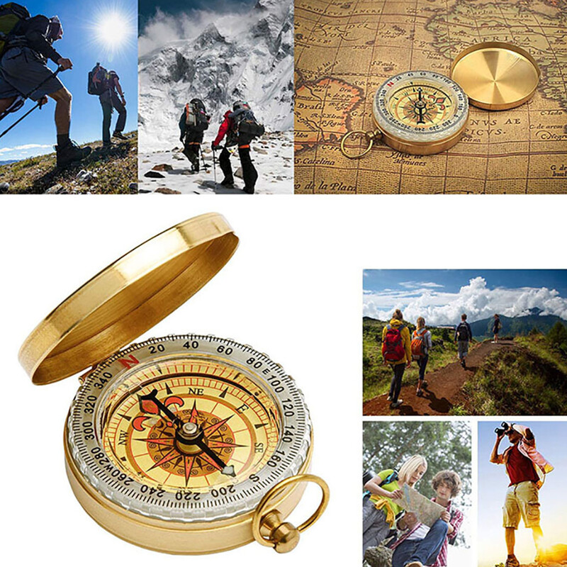 G50 kompasas gryno vario kišeninis laikrodžio taškas į šiaurę 45 g daugiafunkcis dengtas šviečiantis retro apverčiamas dangtelis kompasas žygiams pėsčiomis