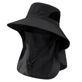 Αντιηλιακό καπέλο Προστασία λαιμού Ενσωματωμένο καπέλο ψαρέματος Καλοκαιρινό αναπνεύσιμο καπέλο ψαρά Αντιανεμικές μεγάλες μαρκίζες