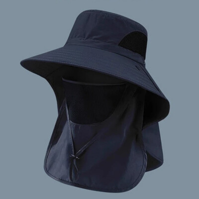 Αντιηλιακό καπέλο Προστασία λαιμού Ενσωματωμένο καπέλο ψαρέματος Καλοκαιρινό αναπνεύσιμο καπέλο ψαρά Αντιανεμικές μεγάλες μαρκίζες